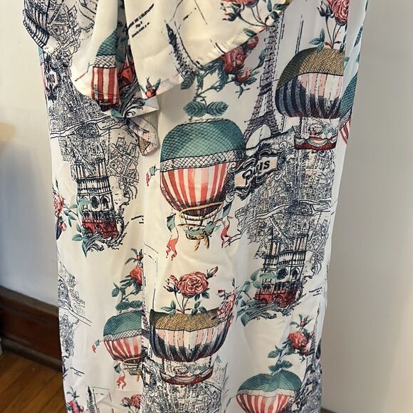 maison Jules Paris print collared dress Size L - Picture 3 of 8